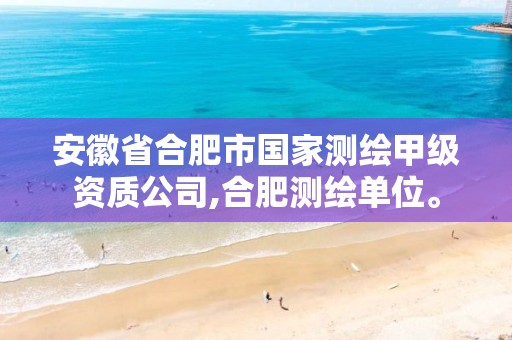 安徽省合肥市国家测绘甲级资质公司,合肥测绘单位。