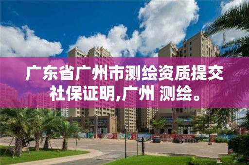 广东省广州市测绘资质提交社保证明,广州 测绘。