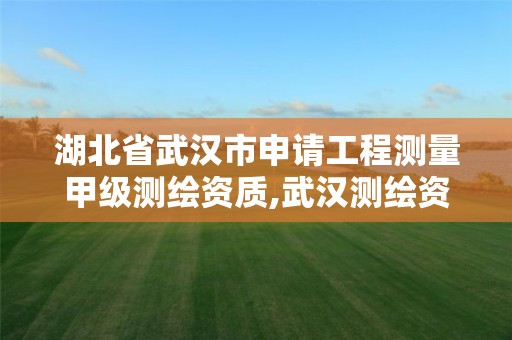 湖北省武汉市申请工程测量甲级测绘资质,武汉测绘资质代办。