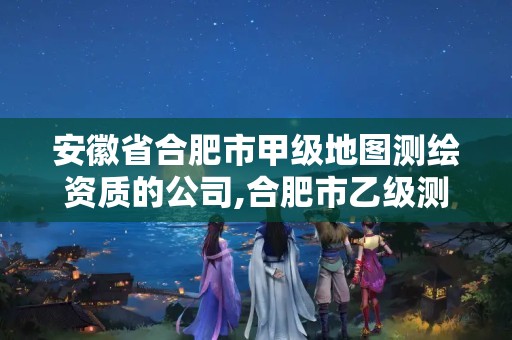 安徽省合肥市甲级地图测绘资质的公司,合肥市乙级测绘公司。