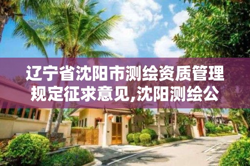 辽宁省沈阳市测绘资质管理规定征求意见,沈阳测绘公司哪家强哪家好。