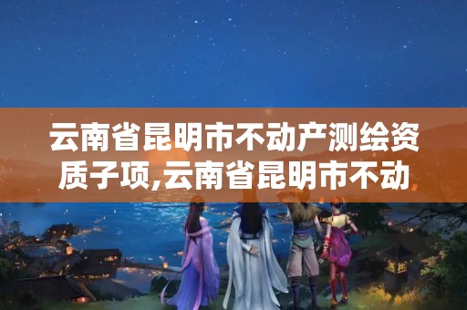 云南省昆明市不动产测绘资质子项,云南省昆明市不动产测绘资质子项目有哪些。