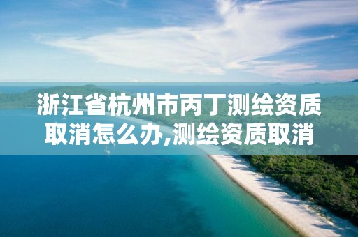 浙江省杭州市丙丁测绘资质取消怎么办,测绘资质取消丙丁级怎么办。