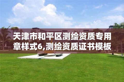 天津市和平区测绘资质专用章样式6,测绘资质证书模板。