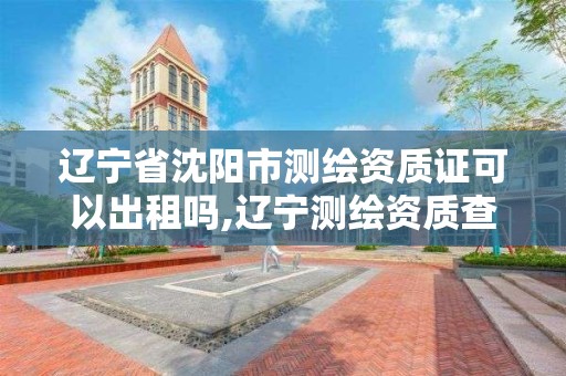 辽宁省沈阳市测绘资质证可以出租吗,辽宁测绘资质查询。