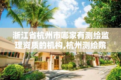 浙江省杭州市哪家有测绘监理资质的机构,杭州测绘院。