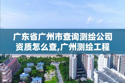广东省广州市查询测绘公司资质怎么查,广州测绘工程公司。