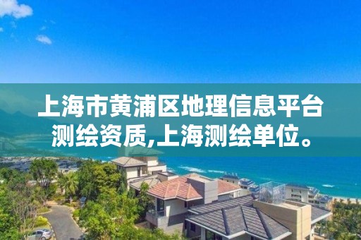上海市黄浦区地理信息平台测绘资质,上海测绘单位。