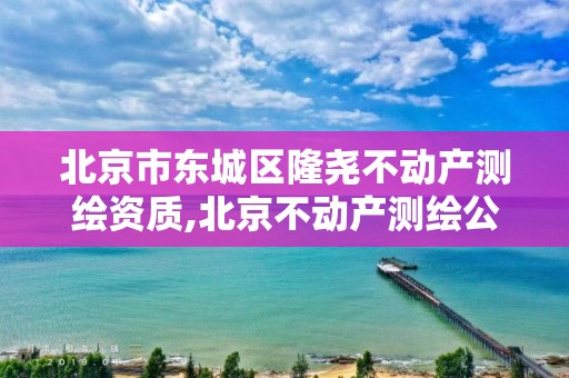 北京市东城区隆尧不动产测绘资质,北京不动产测绘公司。