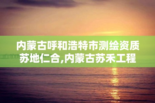 内蒙古呼和浩特市测绘资质苏地仁合,内蒙古苏禾工程勘察设计有限公司咋样。