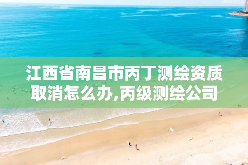 江西省南昌市丙丁测绘资质取消怎么办,丙级测绘公司。
