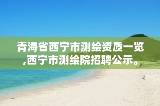 青海省西宁市测绘资质一览,西宁市测绘院招聘公示。