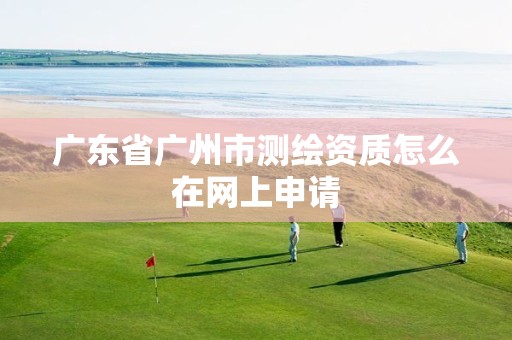 广东省广州市测绘资质怎么在网上申请