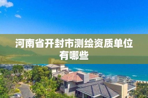 河南省开封市测绘资质单位有哪些