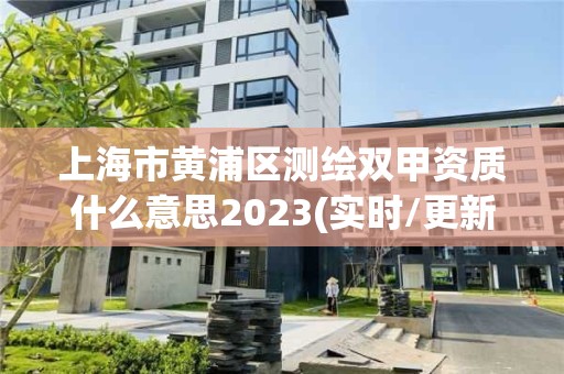 上海市黄浦区测绘双甲资质什么意思2023(实时/更新中)
