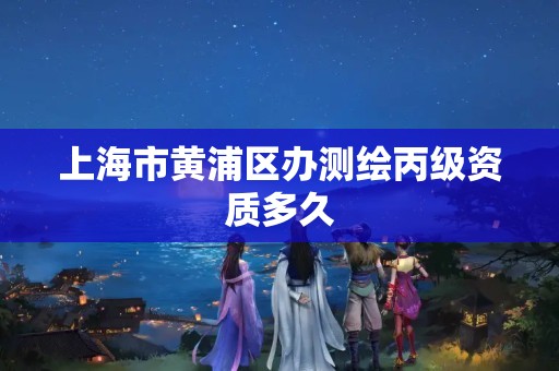 上海市黄浦区办测绘丙级资质多久