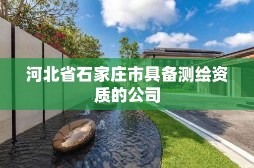 河北省石家庄市具备测绘资质的公司