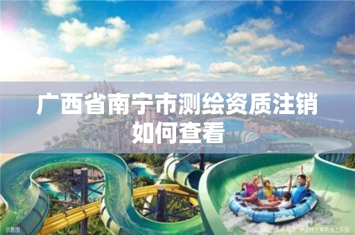 广西省南宁市测绘资质注销如何查看 广西省南宁市测绘资质注销如何查看