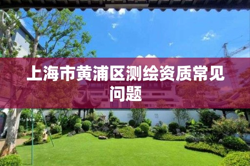 上海市黄浦区测绘资质常见问题