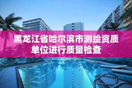黑龙江省哈尔滨市测绘资质单位进行质量检查