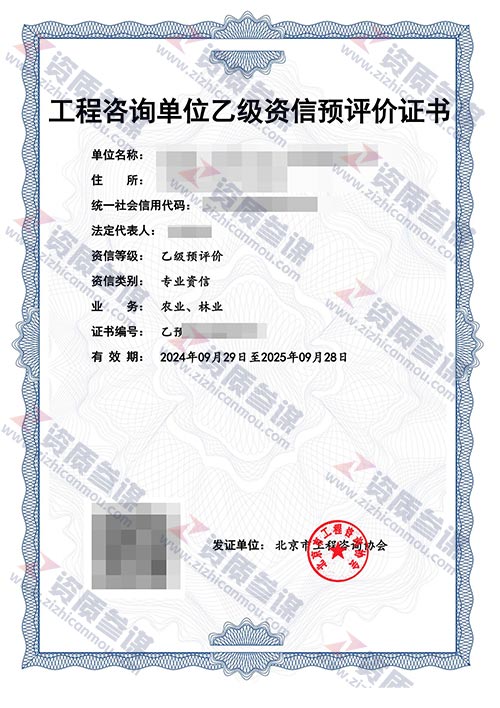 2024年9月北京市乙级工程咨询单位资信证书案例展示-4