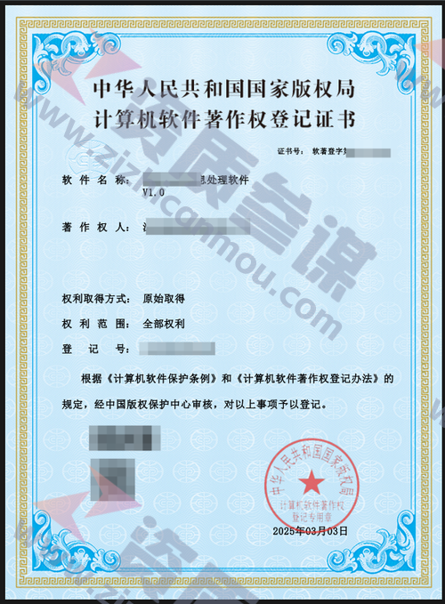2025年3月计算机软件著作证书案例展示-2