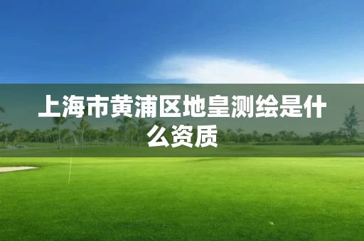 上海市黄浦区地皇测绘是什么资质