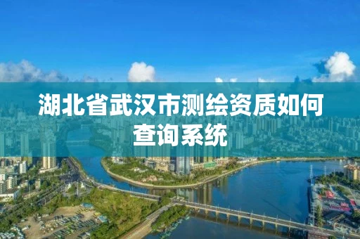湖北省武汉市测绘资质如何查询系统