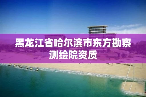 黑龙江省哈尔滨市东方勘察测绘院资质