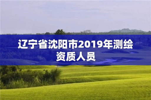 辽宁省沈阳市2019年测绘资质人员