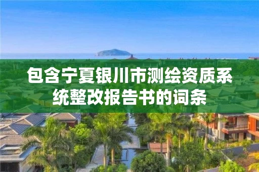 包含宁夏银川市测绘资质系统整改报告书的词条