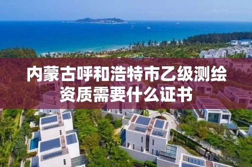 内蒙古呼和浩特市乙级测绘资质需要什么证书 内蒙古呼和浩特市乙级测绘资质需要什么证书