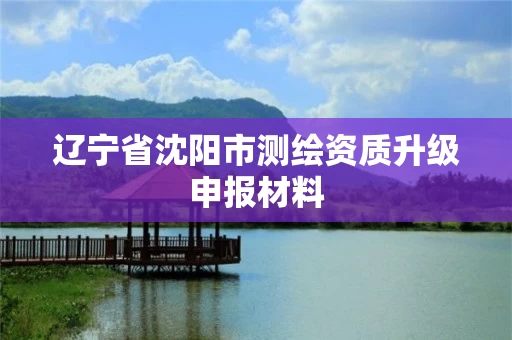 辽宁省沈阳市测绘资质升级申报材料