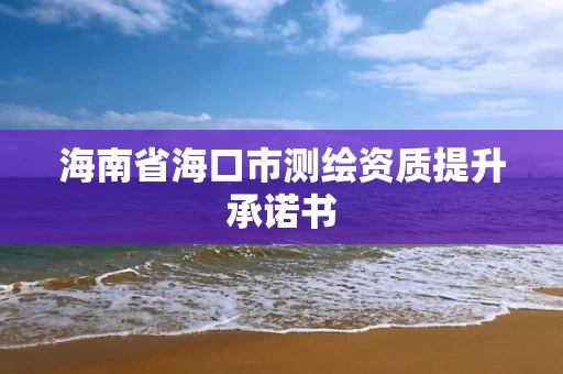 海南省海口市测绘资质提升承诺书 海南省海口市测绘资质提升承诺书