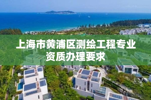 上海市黄浦区测绘工程专业资质办理要求