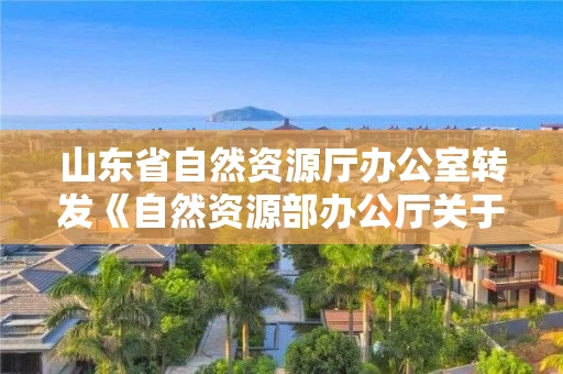 山东省自然资源厅办公室转发《自然资源部办公厅关于进一步加强补充耕地项目管理严格新增耕地核实认定的通知》的通知
