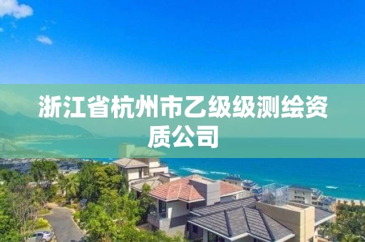 浙江省杭州市乙级级测绘资质公司