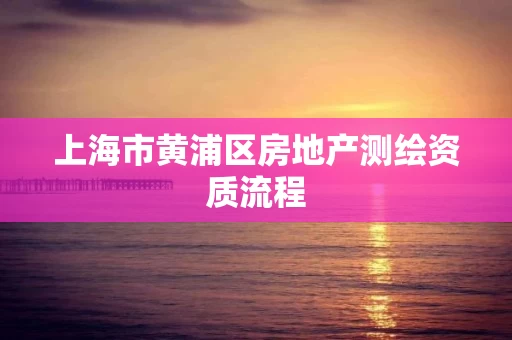 上海市黄浦区房地产测绘资质流程