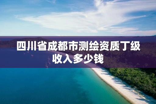 四川省成都市测绘资质丁级收入多少钱