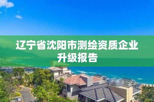 辽宁省沈阳市测绘资质企业升级报告