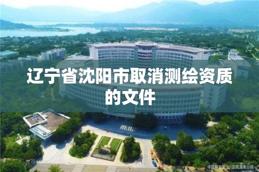 辽宁省沈阳市取消测绘资质的文件