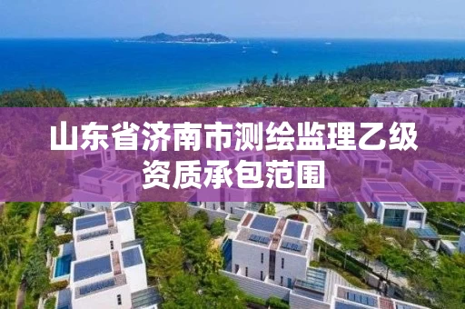 山东省济南市测绘监理乙级资质承包范围