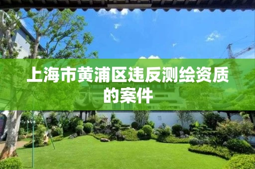 上海市黄浦区违反测绘资质的案件