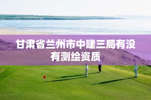 甘肃省兰州市中建三局有没有测绘资质 甘肃省兰州市中建三局有没有测绘资质