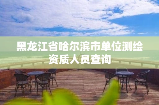 黑龙江省哈尔滨市单位测绘资质人员查询