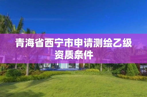 青海省西宁市申请测绘乙级资质条件