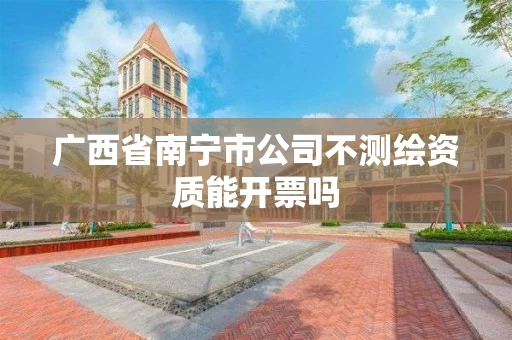 广西省南宁市公司不测绘资质能开票吗