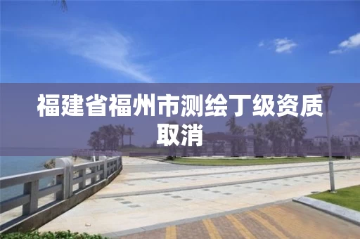 福建省福州市测绘丁级资质取消 福建省福州市测绘丁级资质取消