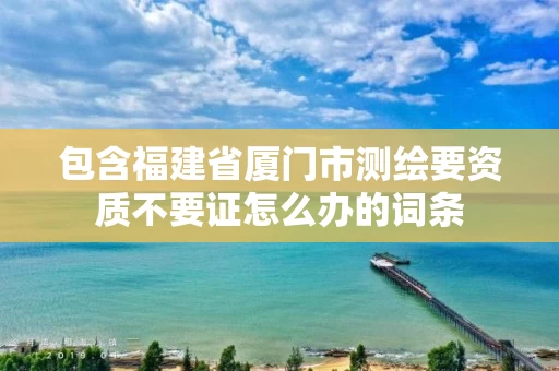 包含福建省厦门市测绘要资质不要证怎么办的词条