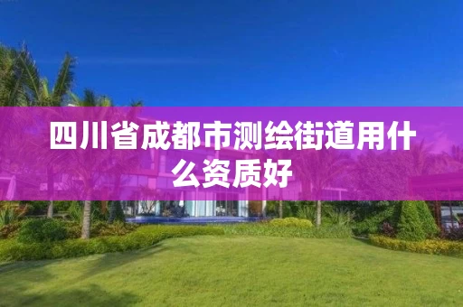 四川省成都市测绘街道用什么资质好